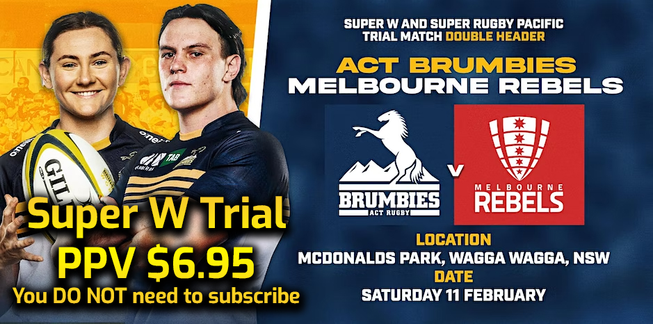 230211-Super W TRIAL MATCH - Brumbies Women v Rebels Slate Image