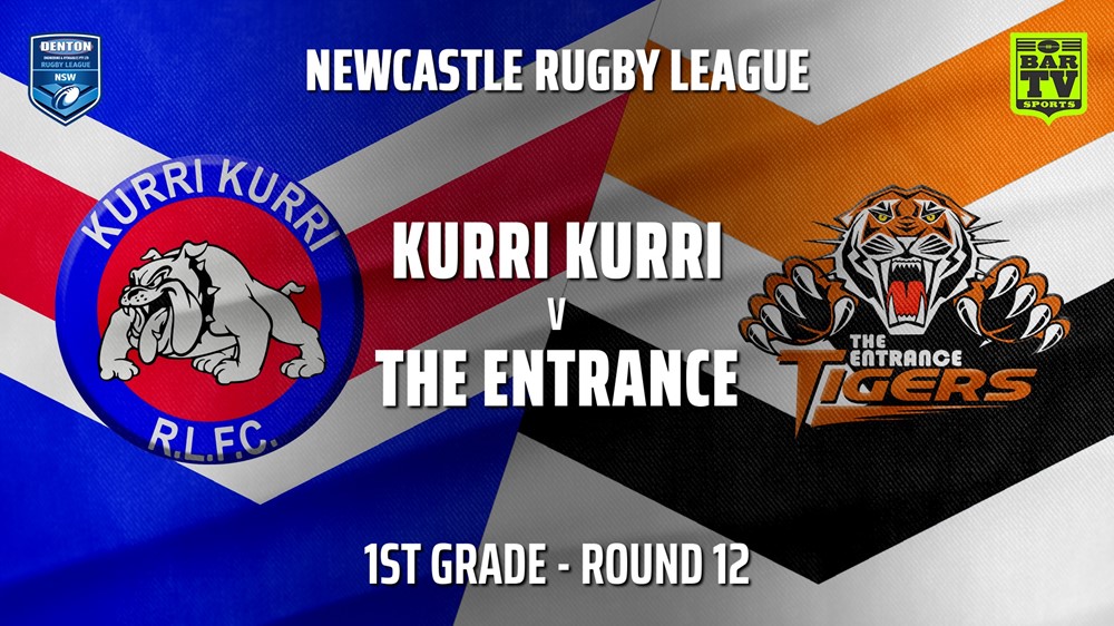 210619-Newcastle Round 12 - 1st Grade - Kurri Kurri Bulldogs v The Entrance Tigers Slate Image