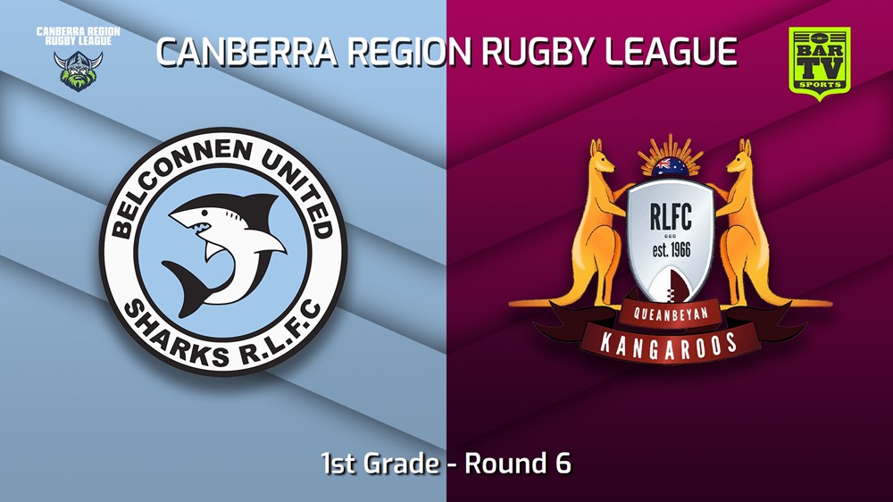 230520-Canberra Round 6 - 1st Grade - Belconnen United Sharks v Queanbeyan Kangaroos Slate Image