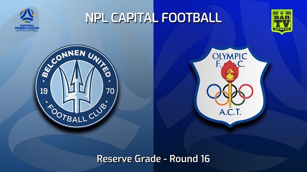230729-NPL Women - Reserve Grade - Capital Football Round 16 - Belconnen United (women) v Canberra Olympic FC (women) Slate Image