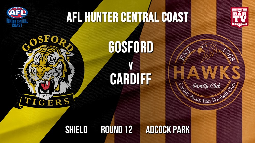 AFL HCC Round 12 - Shield - Gosford Tigers v Cardiff Hawks Slate Image