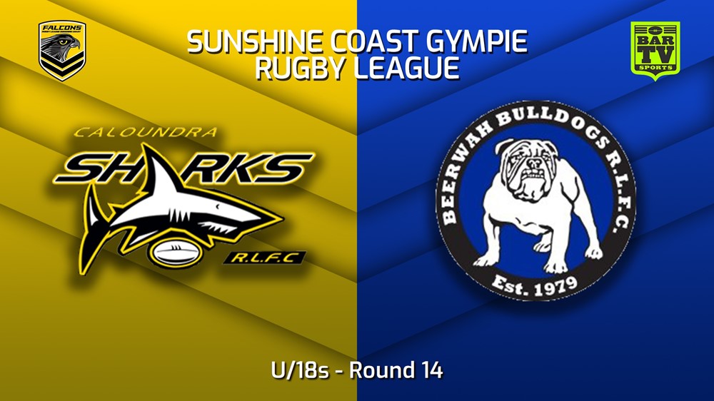 220724-Sunshine Coast RL Round 14 - U/18s - Caloundra Sharks v Beerwah Bulldogs Slate Image