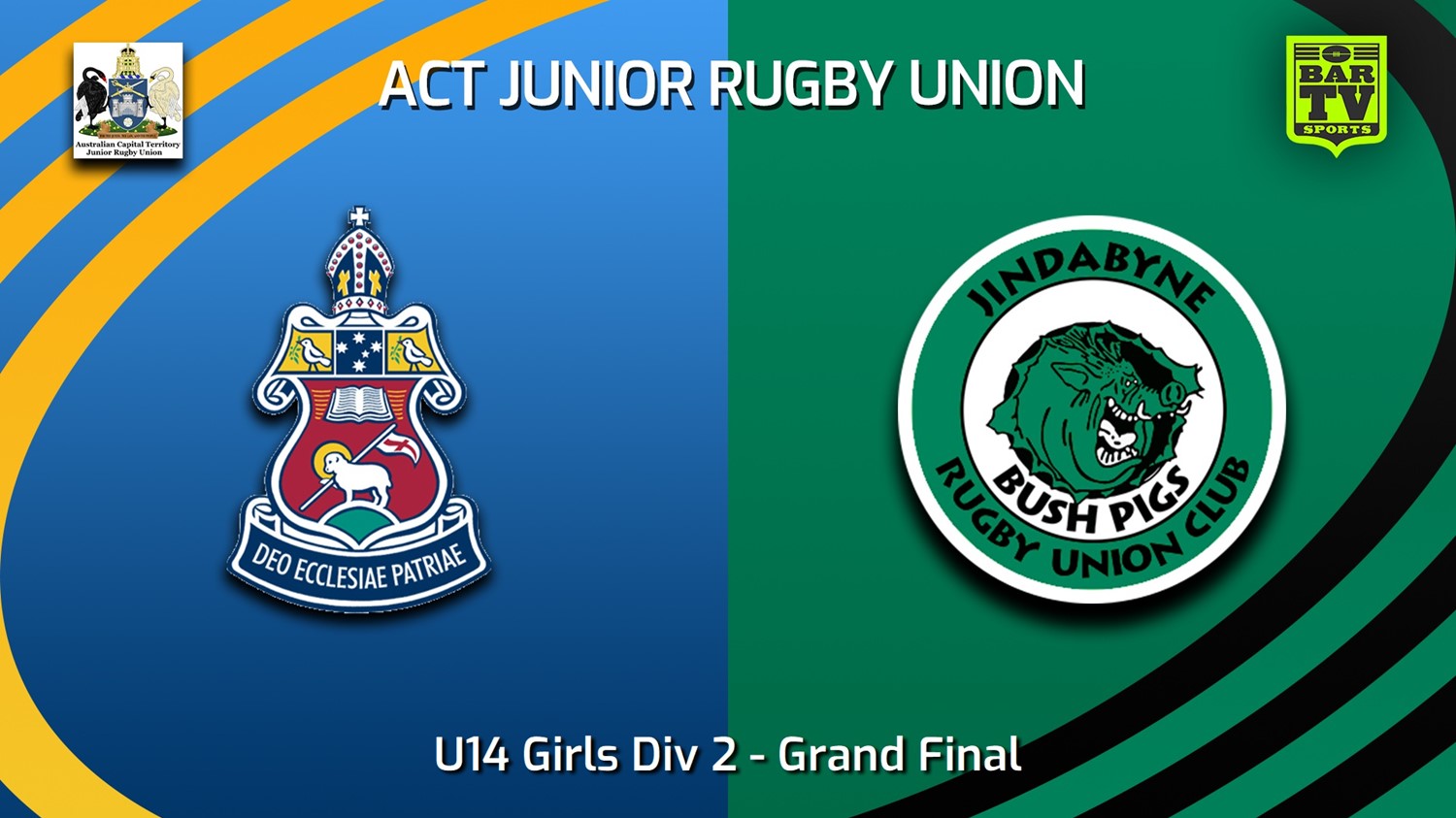 230902-ACT Junior Rugby Union Grand Final - U14 Girls Div 2 - Canberra Grammar v Jindabyne Bush Pigs Slate Image