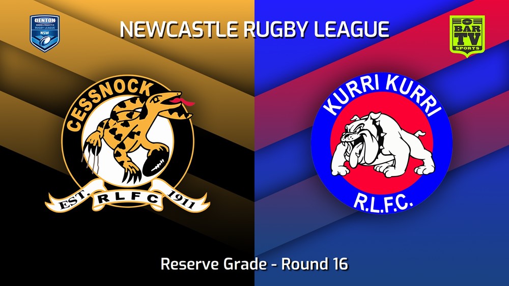 230722-Newcastle RL Round 16 - Reserve Grade - Cessnock Goannas v Kurri Kurri Bulldogs Minigame Slate Image