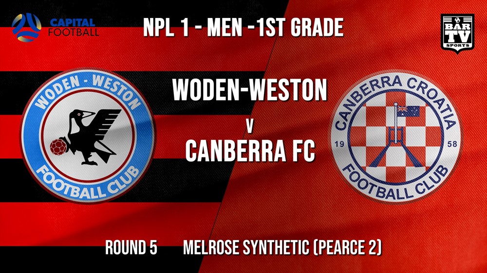 NPL - CAPITAL Round 5 - Woden-Weston FC v Canberra FC Slate Image