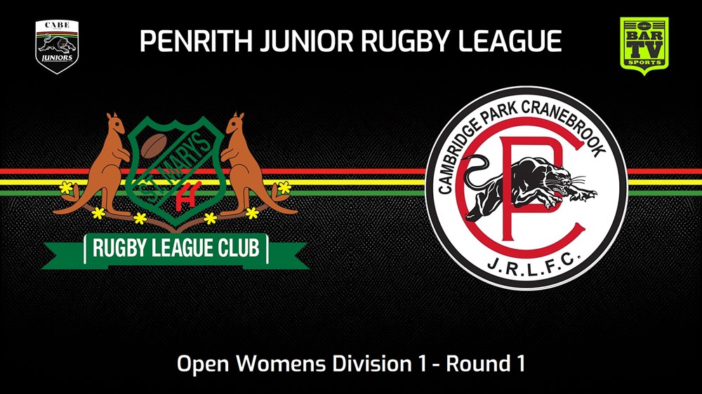240421-video-Penrith & District Junior Rugby League Round 1 - Open Womens Division 1 - St Marys v Cambridge Park Slate Image