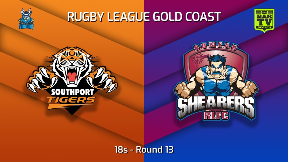 220710-Gold Coast Round 13 - 18s - Southport Tigers v Ormeau Shearers Slate Image