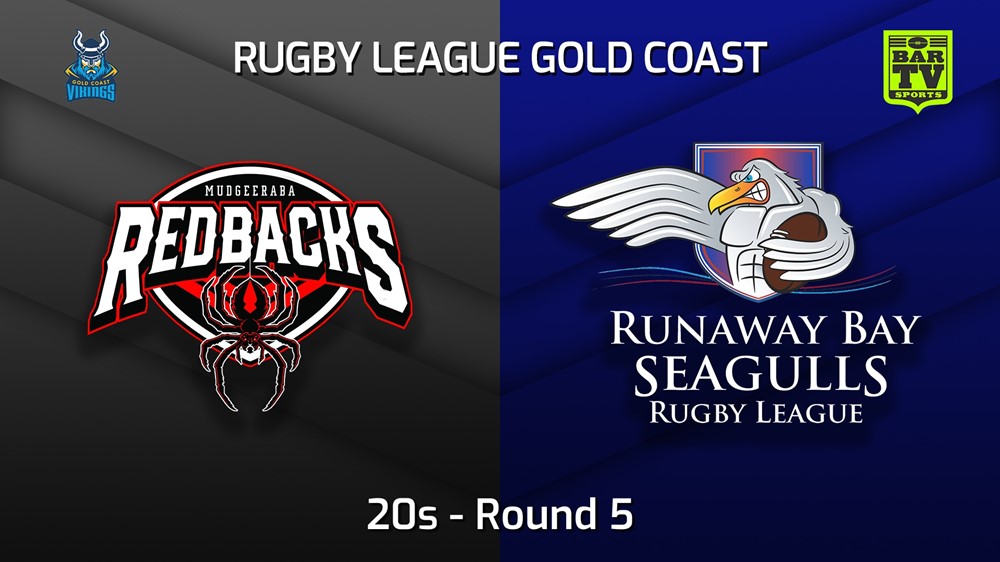 220508-Gold Coast Round 5 - 20s - Mudgeeraba Redbacks v Runaway Bay Seagulls Slate Image