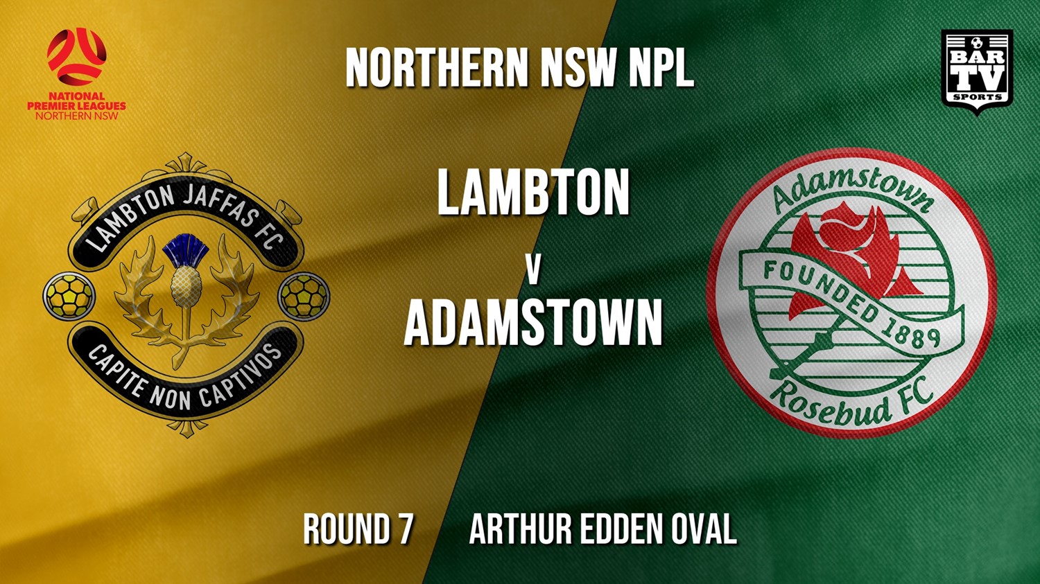 NPL - NNSW Round 7 - Lambton Jaffas FC v Adamstown Rosebud FC Minigame Slate Image