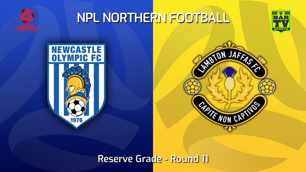 230513-NNSW NPLM Res Round 11 - Newcastle Olympic Res v Lambton Jaffas FC Res Slate Image