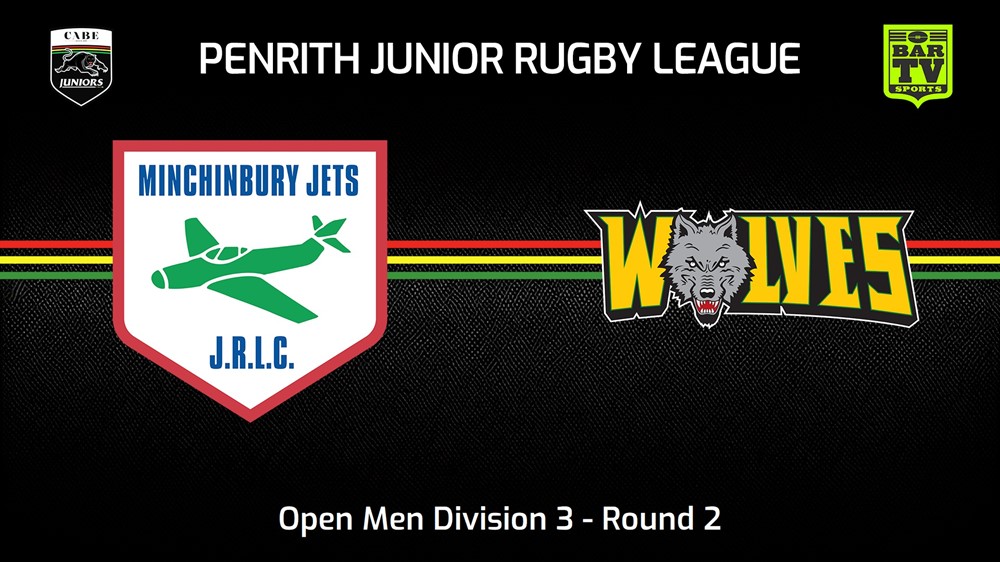 240414-Penrith & District Junior Rugby League Round 2 - Open Men Division 3 - Minchinbury v Windsor Wolves Slate Image