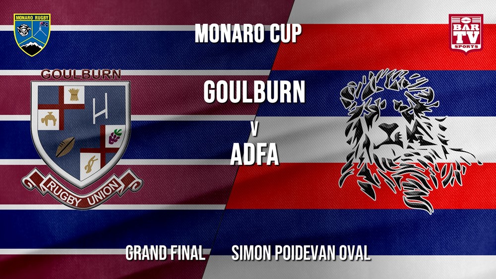 Monaro Cup Grand Final - 2nd Grade - Goulburn v Australian Defence Force Academy Slate Image
