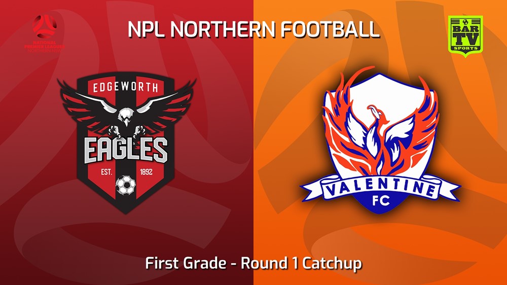 220904-NNSW NPLM Round 1 Catchup - Edgeworth Eagles FC v Valentine Phoenix FC Slate Image