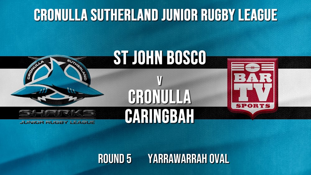 Cronulla JRL Round 5 - U/12 - St John Bosco v Cronulla Caringbah Slate Image