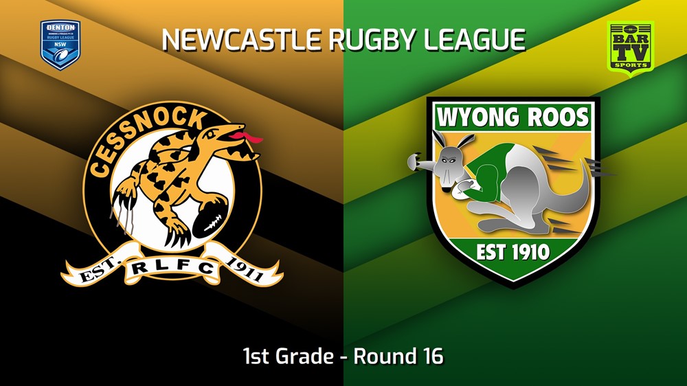 220716-Newcastle Round 16 - 1st Grade - Cessnock Goannas v Wyong Roos Minigame Slate Image