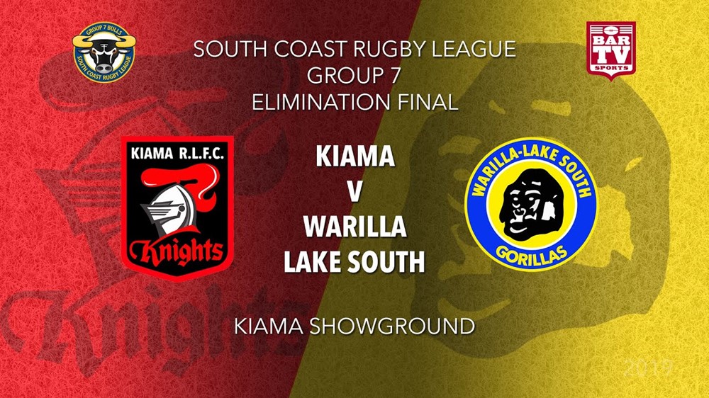  Group 7 South Coast Rugby League Elimination Final - 1st Grade -  Kiama Knights v Warilla-Lake South Slate Image