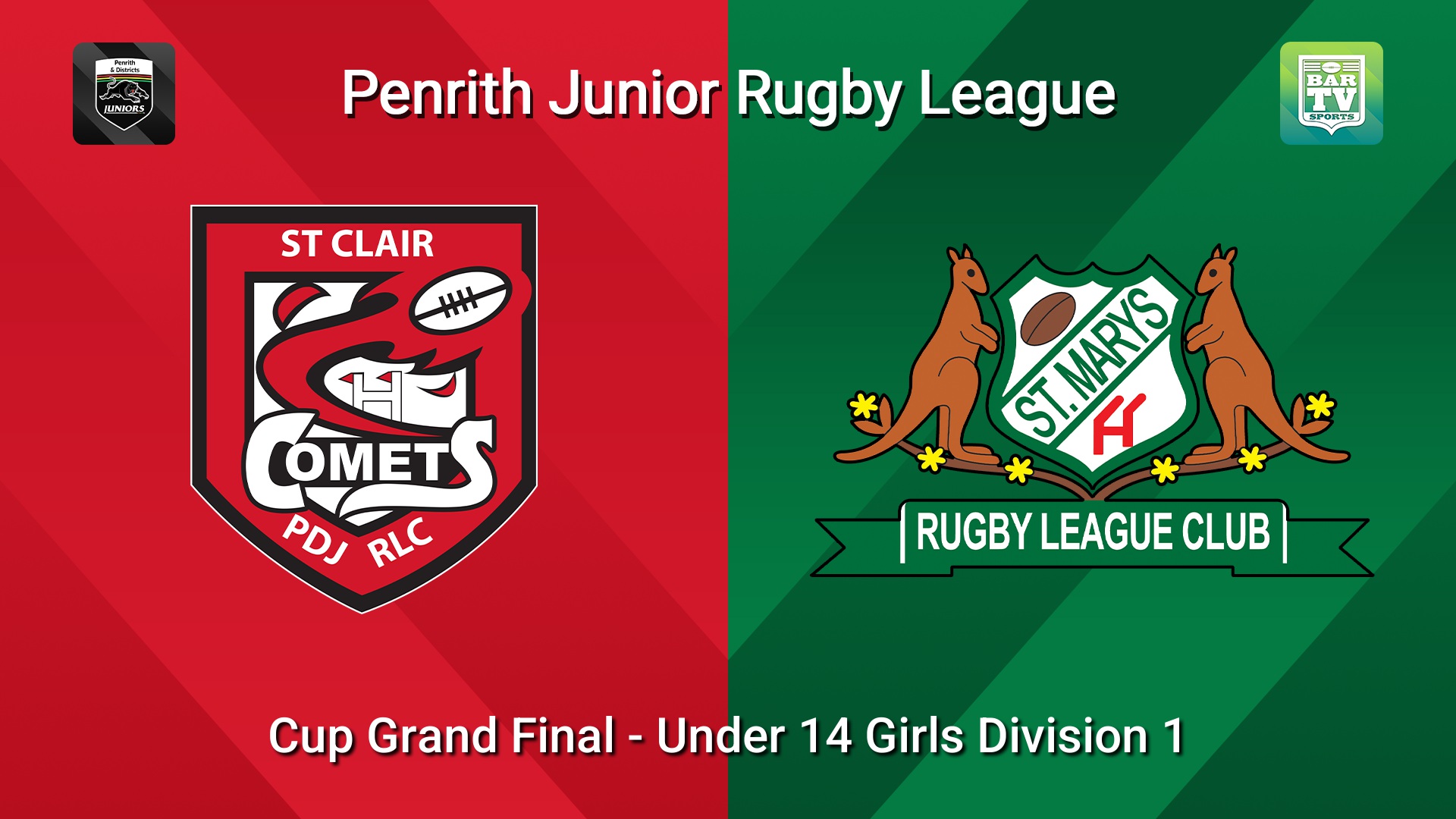 260829-video-Penrith & District Junior Rugby League Cup Grand Final - Under 14 Girls Division 1 - St Clair v St Marys Slate Image