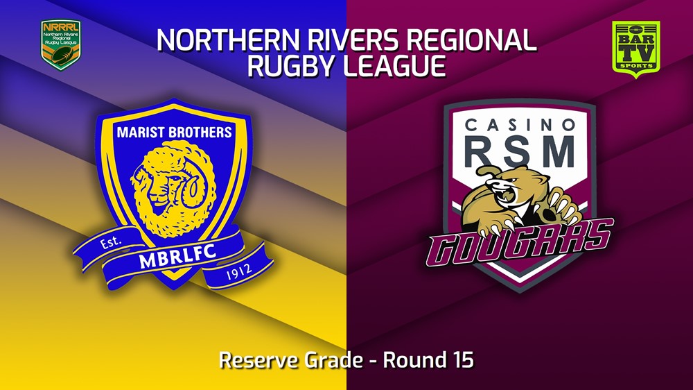 230806-Northern Rivers Round 15 - Reserve Grade - Lismore Marist Brothers v Casino RSM Cougars Minigame Slate Image