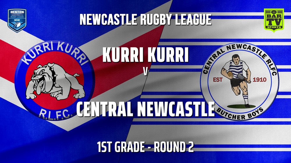 Newcastle Rugby League Round 2 - 1st Grade - Kurri Kurri Bulldogs v Central Newcastle Slate Image