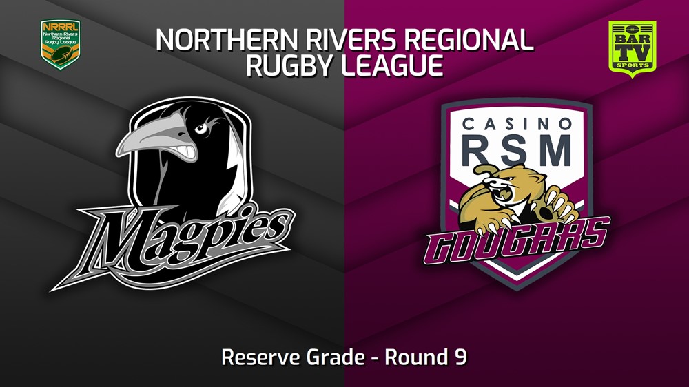 MINI GAME: Northern Rivers Round 9 - Reserve Grade - Lower Clarence Magpies v Casino RSM Cougars Slate Image