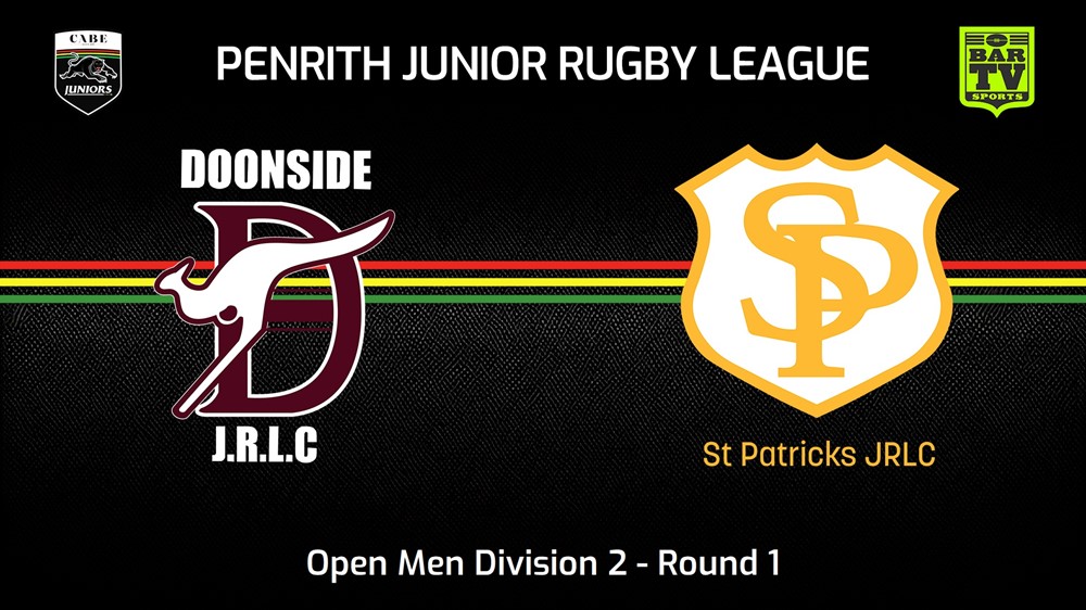 240421-video-Penrith & District Junior Rugby League Round 1 - Open Men Division 2 - Doonside v St Patricks Slate Image