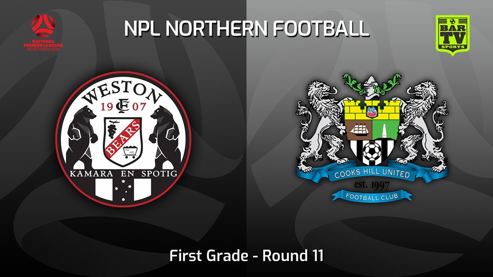 230514-NNSW NPLM Round 11 - Weston Workers FC v Cooks Hill United FC Slate Image