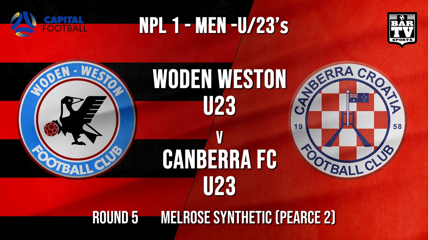 NPL1 Men - U23 - Capital Football  Round 5 - Woden Weston U23 v Canberra FC U23 Minigame Slate Image