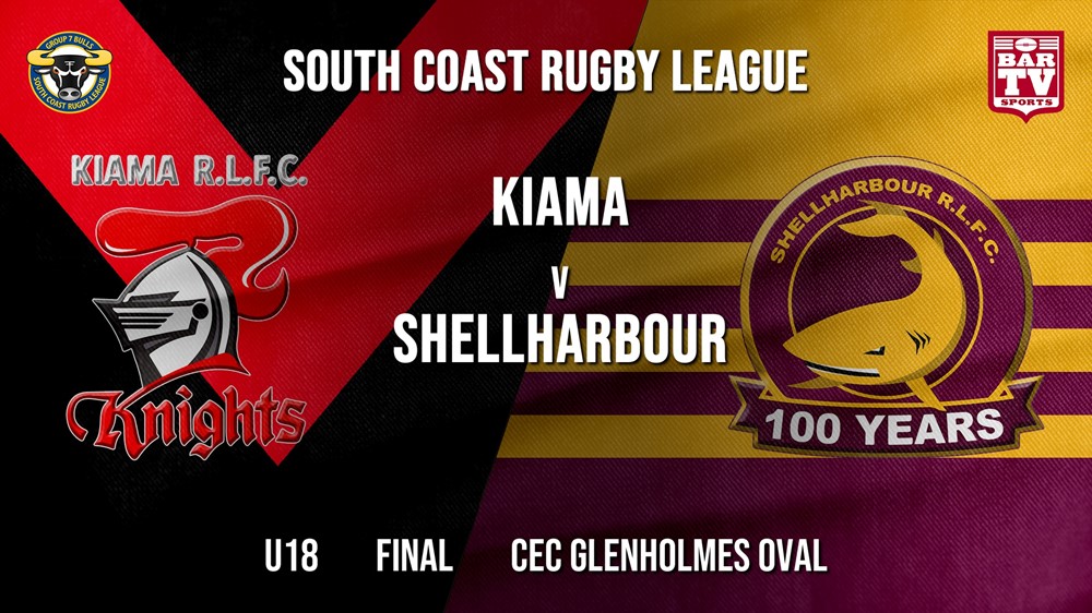 Group 7 RL Final - U18 - Kiama Knights v Shellharbour Sharks Slate Image