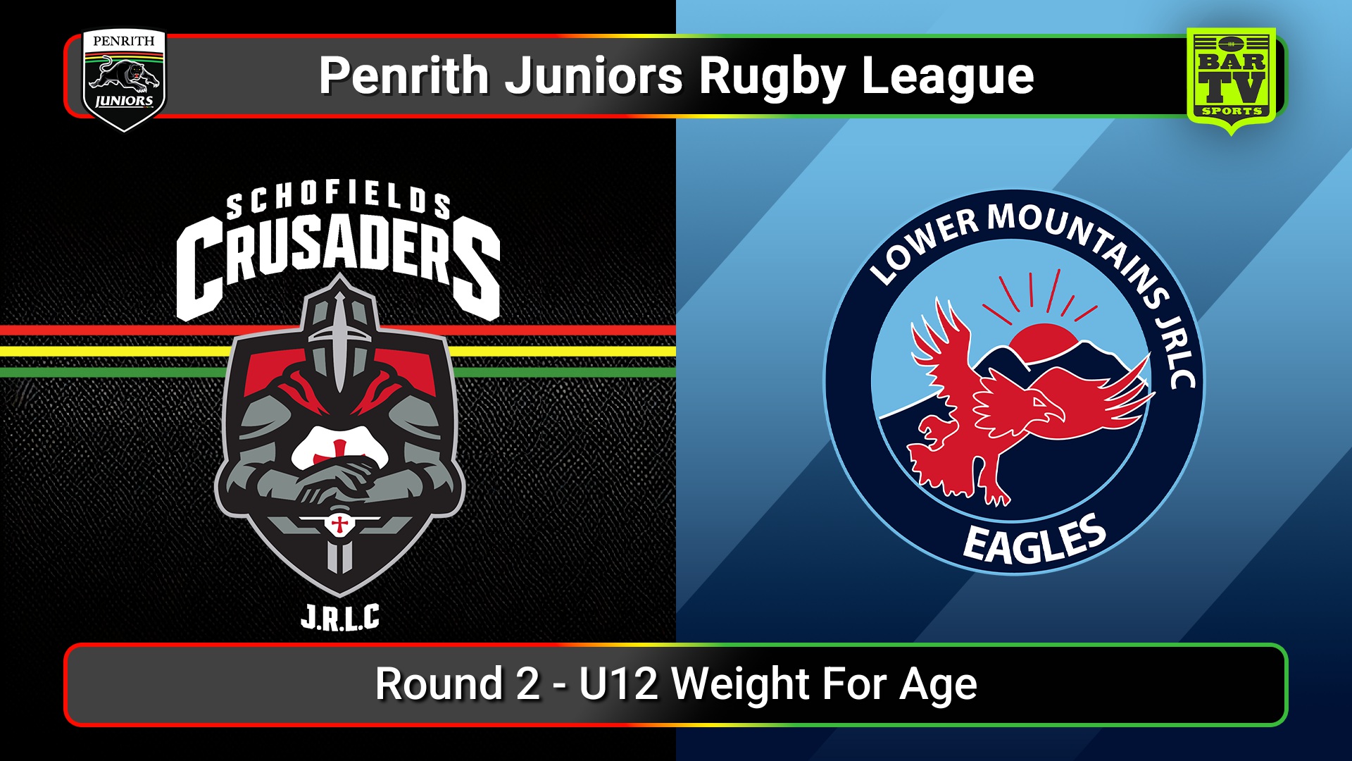 250622-video-Penrith & District Junior Rugby League Round 2 - U12 Weight For Age - Schofields Crusaders v Lower Mountains Slate Image