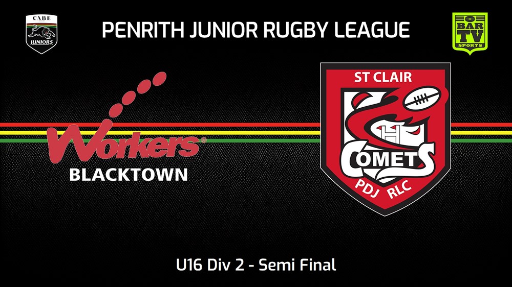 230806-Penrith & District Junior Rugby League Semi Final - U16 Div 2 - Blacktown Workers v St Clair Slate Image