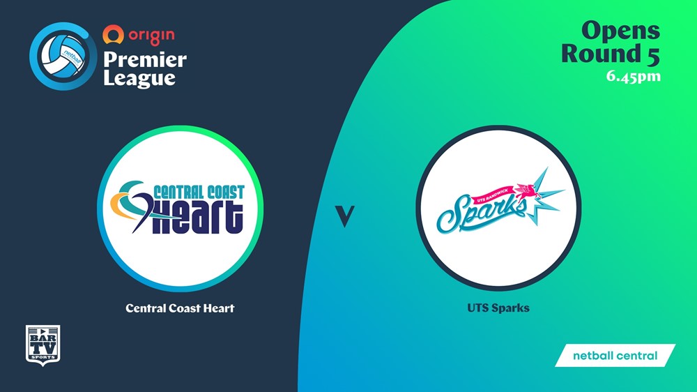 NSW Prem League Round 5 - Opens - Central Coast Heart v UTS Randwick Sparks Minigame Slate Image