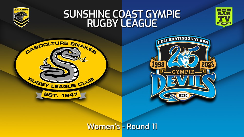 230625-Sunshine Coast RL Round 11 - Women's - Caboolture Snakes v Gympie Devils Minigame Slate Image