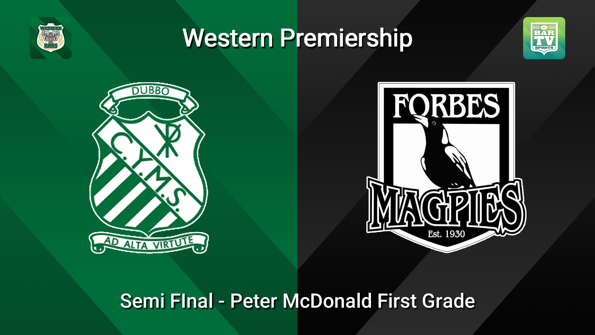 260816-video-Western Premiership Semi FInal - Peter McDonald First Grade - Dubbo CYMS v Forbes Magpies Slate Image