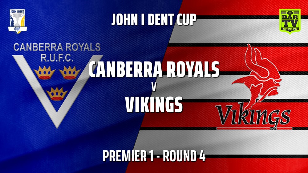 210508-John I Dent Round 4 - Premier 1 - Canberra Royals v Tuggeranong Vikings Slate Image