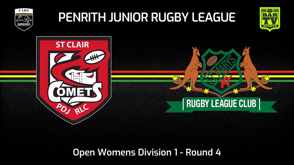 240505-video-Penrith & District Junior Rugby League Round 4 - Open Womens Division 1 - St Clair v St Marys Slate Image