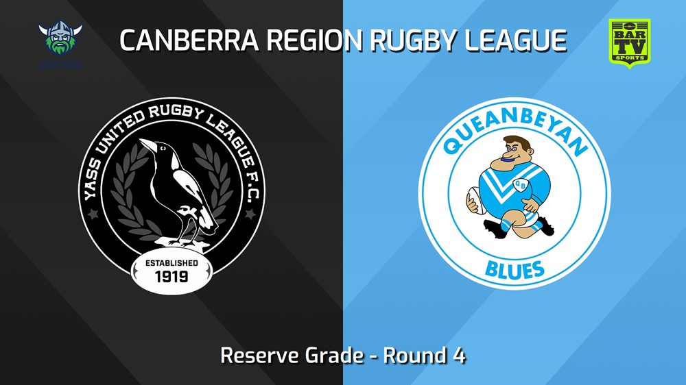240427-video-Canberra Round 4 - Reserve Grade - Yass Magpies v Queanbeyan Blues Minigame Slate Image