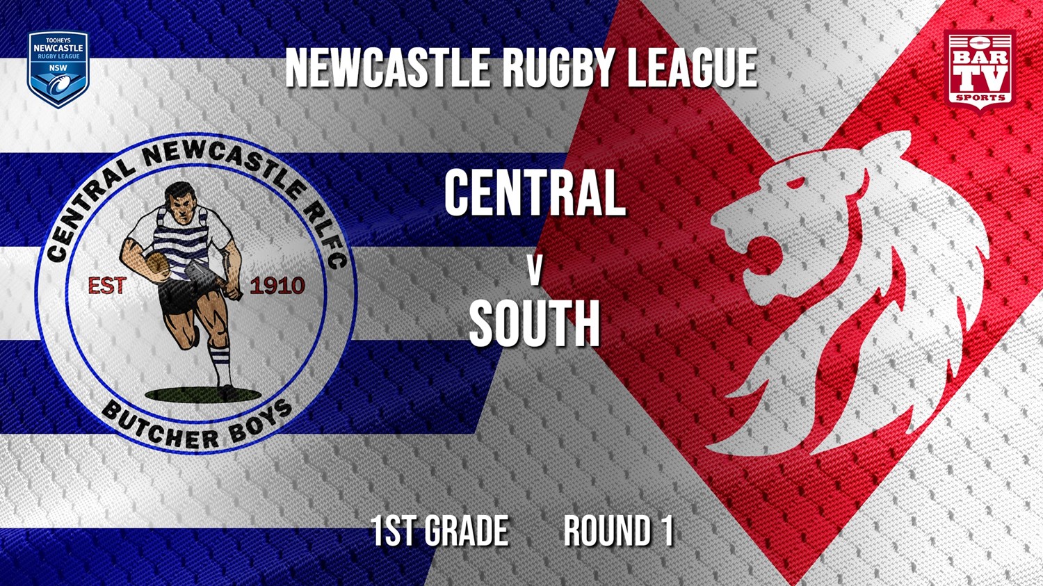 Newcastle Rugby League Round 1  - 1st Grade - Central Newcastle v South Newcastle Minigame Slate Image
