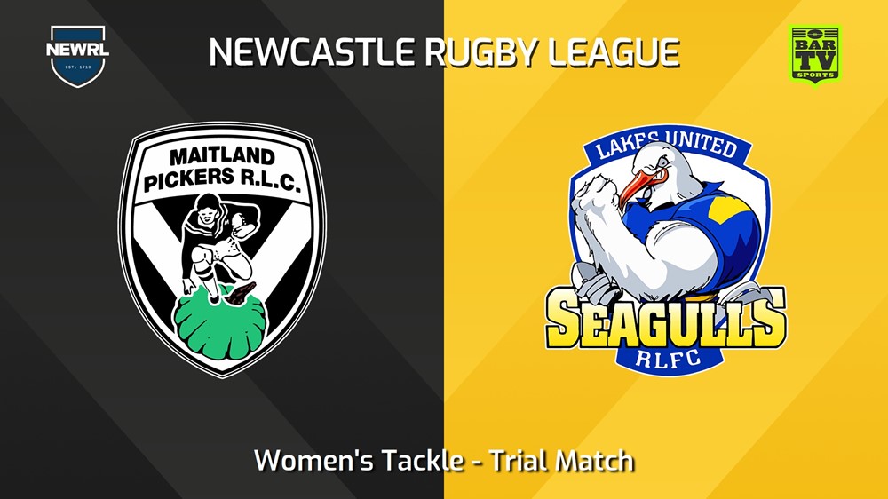 240420-video-Newcastle RL Trial Match - Women's Tackle - Maitland Pickers v Lakes United Seagulls Minigame Slate Image