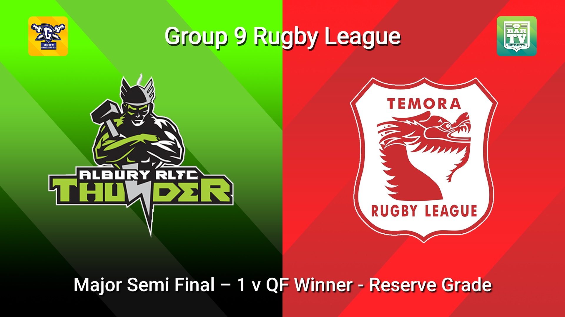 260906-video-Group 9 RL Major Semi Final – 1 v QF Winner - Reserve Grade - Albury Thunder v Temora Dragons Slate Image