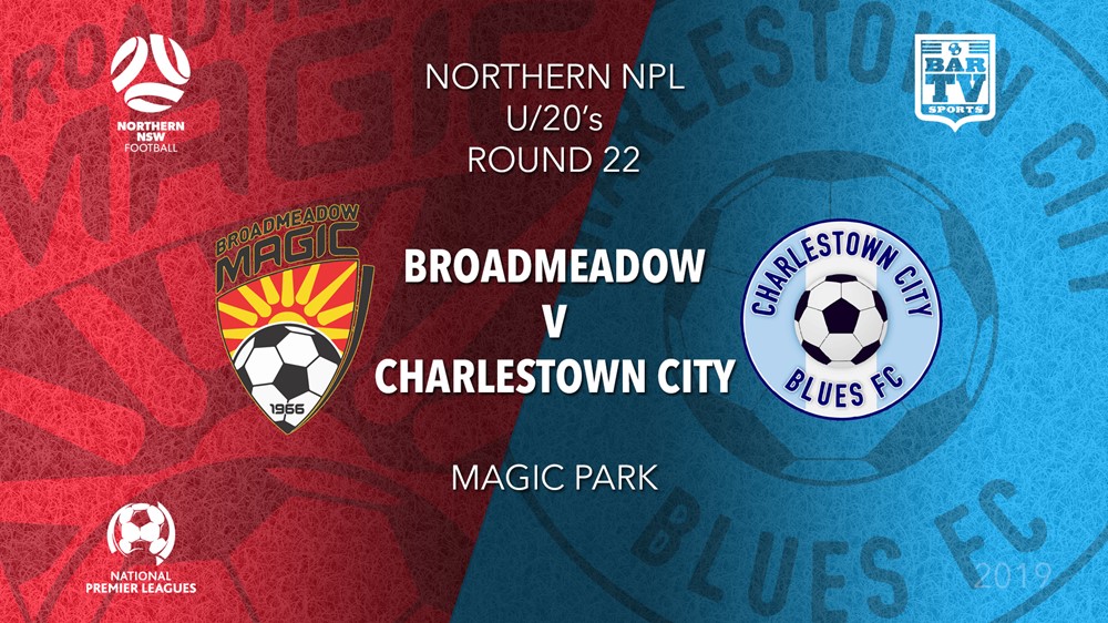 NPL Youth - Northern NSW Round 22 - Broadmeadow Magic FC U20 v Charlestown City Blues FC U20 Slate Image