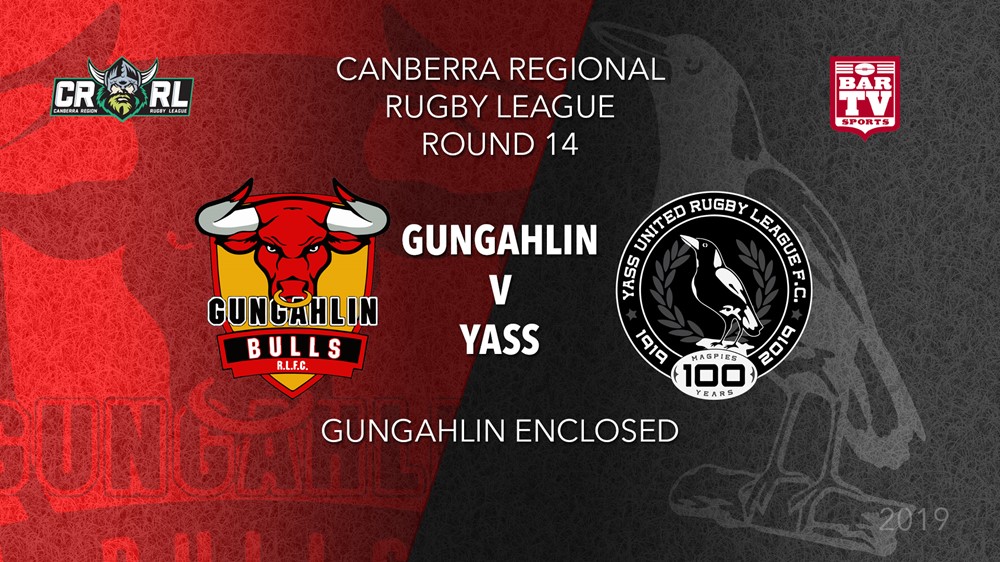 CRRL Round 14 - 1st Grade - Gungahlin Bulls v Yass Magpies Slate Image