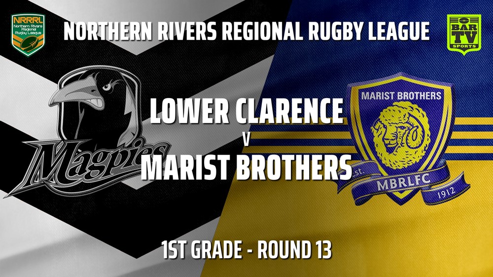 210801-Northern Rivers Round 13 - 1st Grade - Lower Clarence Magpies v Lismore Marist Brothers Rams Slate Image