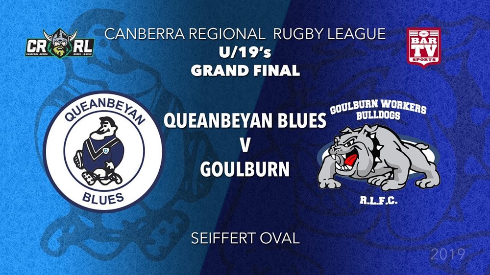 CRRL Grand Final - U19 - Queanbeyan Blues v Goulburn Workers Bulldogs Slate Image