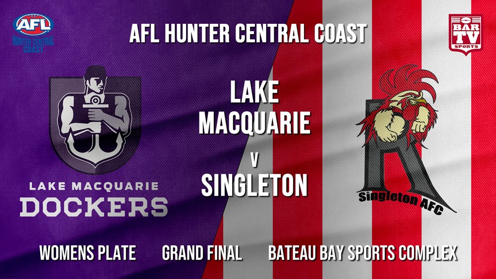 AFL HCC Grand Final - Womens Plate - Lake Macquarie Dockers v Singleton Roosters Slate Image