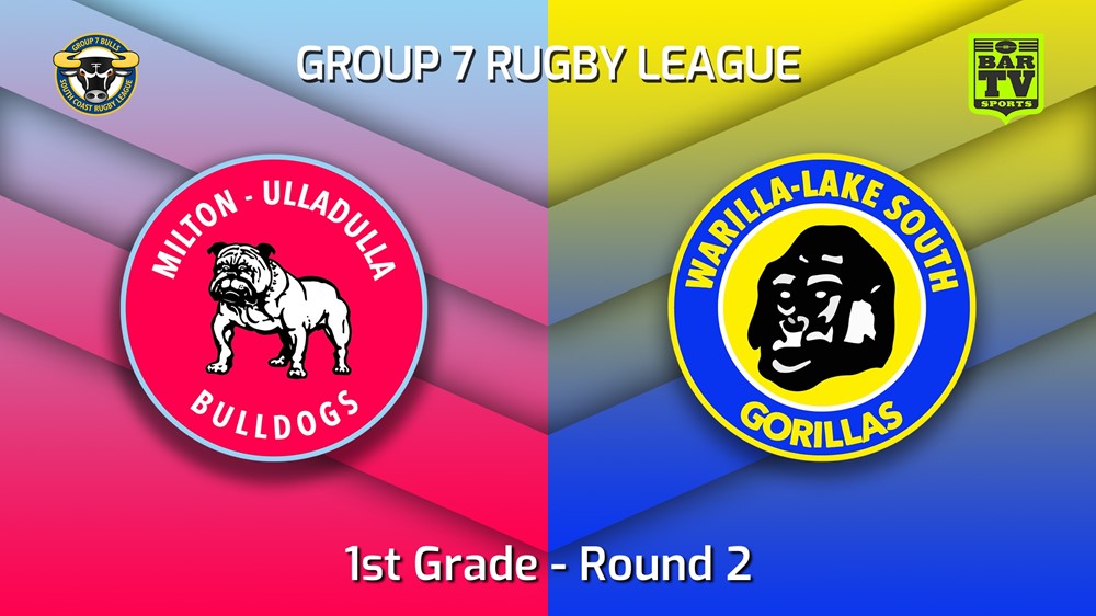 220424-South Coast Round 2 - 1st Grade - Milton-Ulladulla Bulldogs v Warilla-Lake South Gorillas Slate Image