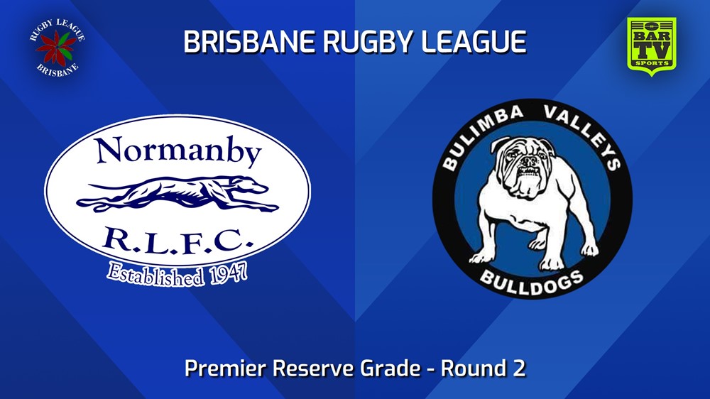 240413-BRL Round 2 - Premier Reserve Grade - Normanby Hounds v Bulimba Valleys Bulldogs Slate Image
