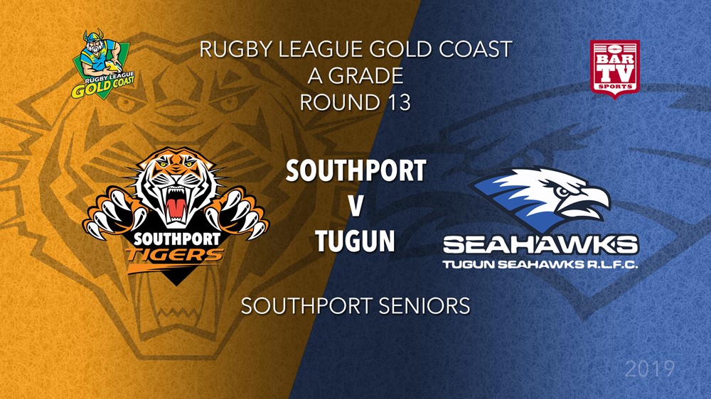 RLGC Round 13 - A Grade - Southport Tigers v Tugun Seahawks Slate Image