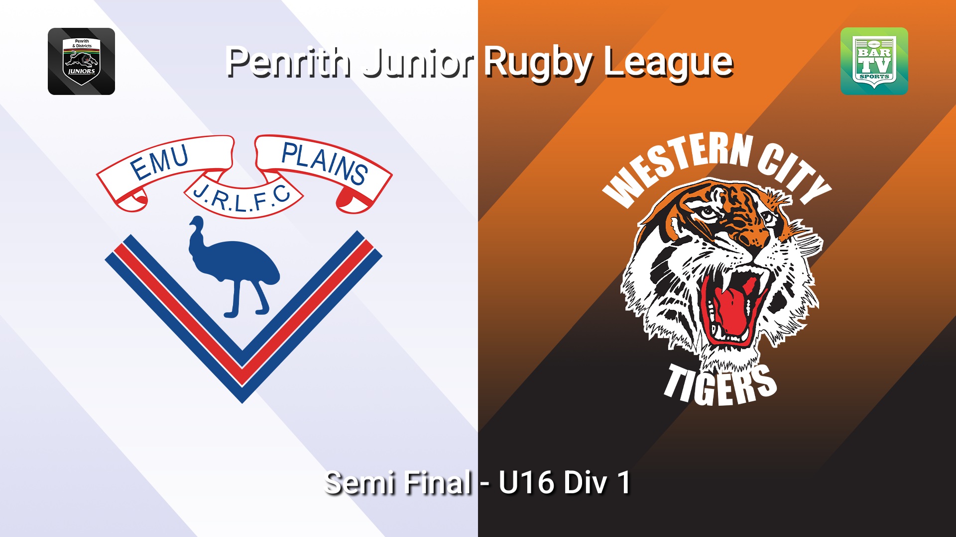 260822-video-Penrith & District Junior Rugby League Semi Final - U16 Div 1 - Emu Plains v Western City Tigers Slate Image