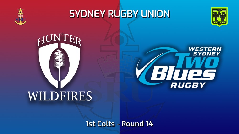 MINI GAME: Sydney Rugby Union Round 14 - 1st Colts - Hunter Wildfires v Two Blues Slate Image