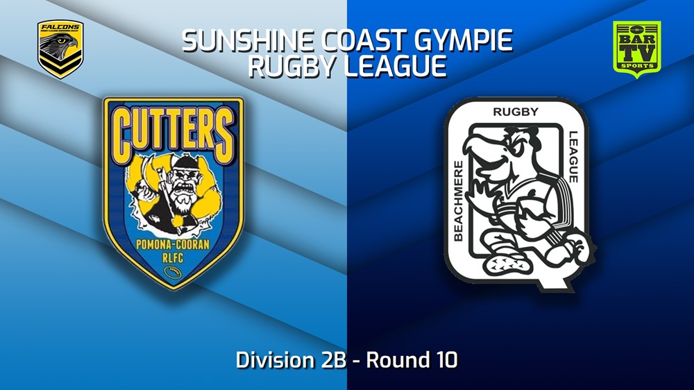 220625-Sunshine Coast RL Round 10 - Division 2B - Pomona Cooran Cutters v Beachmere Pelicans Minigame Slate Image